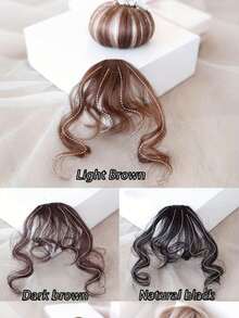 Synthetic Curly Bangs Clip-In Hair Extension Fringe False Hairpiece Women Clip In Front Hair Bangs - Multicolor - View 4