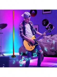 AMILL 1/2Pcs Smart RGB Floor Lamp With App Control: Perfect For Living Room And Gaming Decoration - USB Powered, Wireless, DIY Modes, And Timers For Living Room, Bedroom, Gaming Room, Party Decor - 多色光 - 查看 9