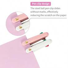 Ddaowanx Multicolor Pens 4-In-1 Colored Ballpoint Pen 0.5mm Fine Point Smooth Writing Nurse Accessories For Work Gifts For Teen Girls 6-Count Macaroon - 6 chiếc bánh macaron - Xem 4