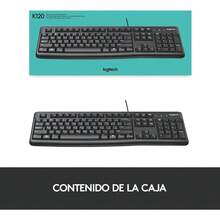 K120 Teclado con Cable para Windows, Plug-and-Play USB, Tamaño Normal, Resistente a Las Salpicaduras, Barra Espaciadora Curvada, Compatible con PC, Laptop - Negro - Teclado Computadora - Ver 9
