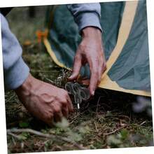 8pcs Stainless Steel Glow-In-The-Dark Tent Stakes, No Electricity Needed, Suitable For Camping, Hiking, Travel, Adventure And Trekking, Easy To Install, Glows In The Dark, Applicable For Tents, Camping Tents, Hiking Gear, Tent Stakes, Tent Accessories, Camping Accessories - Multicolor - View 8