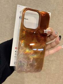 Tie-Dye High-End Feather Chiffon Painted Minimalist Fashion Phone Case Compatible With IPhone 17/17 Pro/17 Pro Max/16/16 Pro, 15/15 Pro Max, Galaxy A14/A15, S23 Ultra/A50, A12, A32, A52, A72, A51, A21S, A13, A14, S22 Ultra, S23, A33, A53, S20 FE - Multicolor - View 4