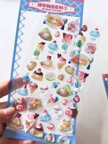 Adesivos em Relevo 3D, Capas de Telefone DIY Cristal Fofas, Adesivos para Copos de Água, Brinquedos de Balanço, Decorações e Artesanato de Cadernos, Adesivos de Tesoura, Extensões Adesivas de Diário, Adesivos em Relevo 3D, Adesivos de Paisagem