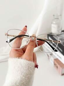 MELINDA FASHION Women's Metal Eyeglass Frames - trắng - Xem 1