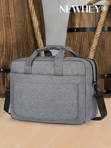 NEWHEY 15.6 Inch Business Laptop Bag, Large Capacity A4 Compatible, Lightweight, Shock-Resistant, Waterproof, Shoulder Strap, Dual-Directional Luggage Handle, Suitable For Business, Commuting, Men