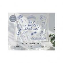 One Piece Personalized "Princess Diaries" Bridal Shower Banner | Custom Location Coquette Bow Decor, 40x60 In 2D Flat Polyester, Machine Washable, Coquette Theme Bridal Decor/Personalized Shower Gift/Film-Inspired Backdrop, Suitable For Bridal Shower, Baby Shower, Engagement Party & Princess-Themed Celebration - Nhiều màu - Xem 5