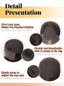 FIVE STARS 13*4 HD Lace Front Transparent And Breathable Wigs For Women Chocolatte Brown 26-Inch Long Curly Hair No Bangs,Heat-Resistant Synthetic Hair,For Cosplay,Festival,Halloween Costume,HOT - Chocolate Brown - View 9