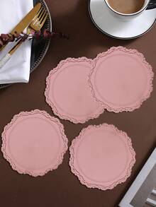 1 pieza Salvamanteles de silicona de 35cm, estilo nórdico para decoración de mesa de comedor, lavable, fácil de limpiar, antideslizante, elegante, para ajuste de mesa de comedor, almohadilla para encimera de cocina, decoración de boda y festividades - Multicolor - Ver 6