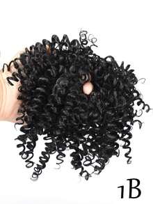 Curly Fluffy Chignon Hairpiece Synthetic Tousled Messy Bun Hair Elastic Band Updo Chignon Hair Hairpiece For Women - Multicolor - View 11