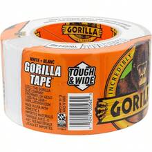 Gorilla Tape Tough and Wide cinta blanca 2.9 x 25 yardas paquete de 1 Resistente y resistente a la intemperie para interiores o exteriores - Blanco - Ver 5