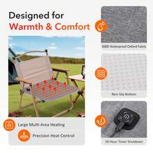 三档可调车载加热座椅垫，便携式加热垫，适用于汽车、家庭、办公室、户外旅行、露营椅，带USB接口，汽车配件，冬季保暖车辆、SUV、卡车内饰 - 彩色 - 查看 6