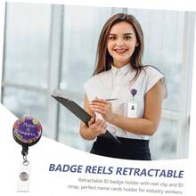 Cordones Fciles De Usar Para Enfermeras Porta Credencial De Carrete Para Credencial De Enfermera Carretes Para Credencial Retrctiles Lindos Carretes Para - Multi - Ver 3