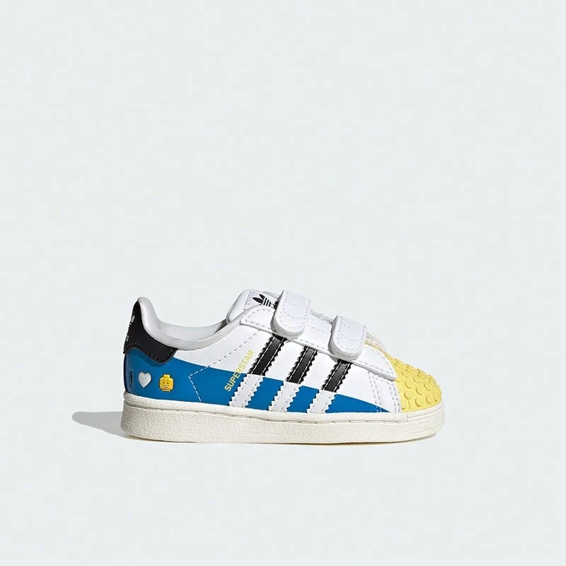 Adidas Kids' Casual Hook And Loop Sneakers, Campus & Outdoor Versatile, Kids' Shell Toe Hook And Loop Non-Slip Athletic Casual Shoes - White - View 1