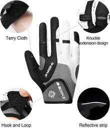 Guantes de Ciclismo para Hombres y Mujeres con Almohadilla de Gel Absorbente de Golpes de 5 mm, Guantes Antideslizantes de Medio Dedo para Bicicleta MTB, Bicicleta y equitación - Rosa - Ver 4