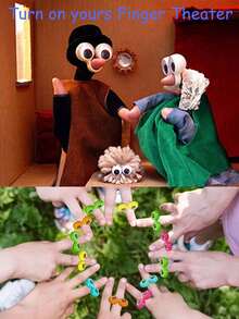 10/20/30/40pcs Assorted Finger Eye Puppet Creative Hand Puppet Toys, Finger Dance Party Toys (Styles & Colors Randomly) - Multicolor - View 6