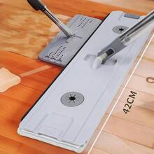 Trapeador Microfibra, Trapeador Hmedo y Domstico, Mop Trapeador, con 4 Paos de Limpieza y Clips de Fijacin, Mopa para Limpieza Desuelo, para el Bao, la Cocina, la Oficina y VentanaA - A - Ver 4