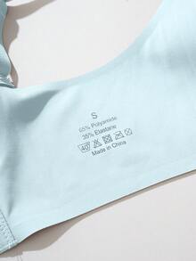 Áo ngực không gọng, liền mạch, mềm mại, thoải mái và thời trang dành cho nữ, phù hợp cho mọi mùa và mặc hàng ngày. - Màu xanh lam - Xem 8