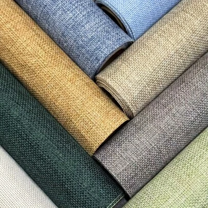 Tela de lino de unicolor hecha a mano y a medida, funda de sofá a prueba de polvo, mantel, cortina, tela de fondo