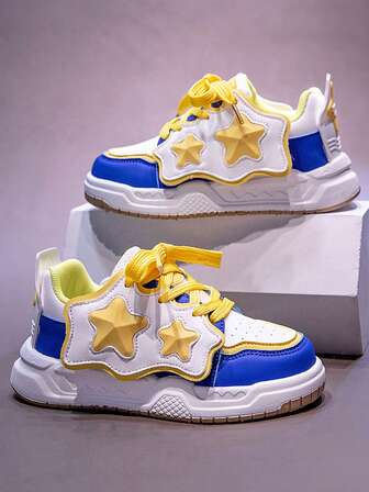 1 par de zapatillas de moda unisex para niños, zapatos deportivos transpirables de PU para exteriores, zapatos funcionales, cómodos y antideslizantes para uso casual, adecuados para bebés, niños pequeños, todas las estaciones