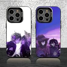 Funda de Teléfono Azure x Two Time Fanart para 17,16,15,14,13,12,11,Pro,Max,Plus, Cubierta Negra Mate a Prueba de Golpes - z3 - Ver 1