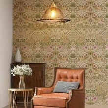 1卷3米时尚绿色植物壁纸，防水自粘壁纸，适用于客厅、卧室、浴室、厨房、橱柜等场所，防水PVC材质，装饰壁纸贴纸 - 綠色 - 查看 12