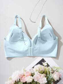 Áo ngực không gọng, liền mạch, mềm mại, thoải mái và thời trang dành cho nữ, phù hợp cho mọi mùa và mặc hàng ngày. - Màu xanh lam - Xem 2