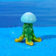 Conjunto de Planta Aquática Simulação de Medusa, Coral, Peixe e Camarão para Construção de Paisagem Aquática Micro, Tanque de Peixes Oceano Miniatura - B - Visão 5