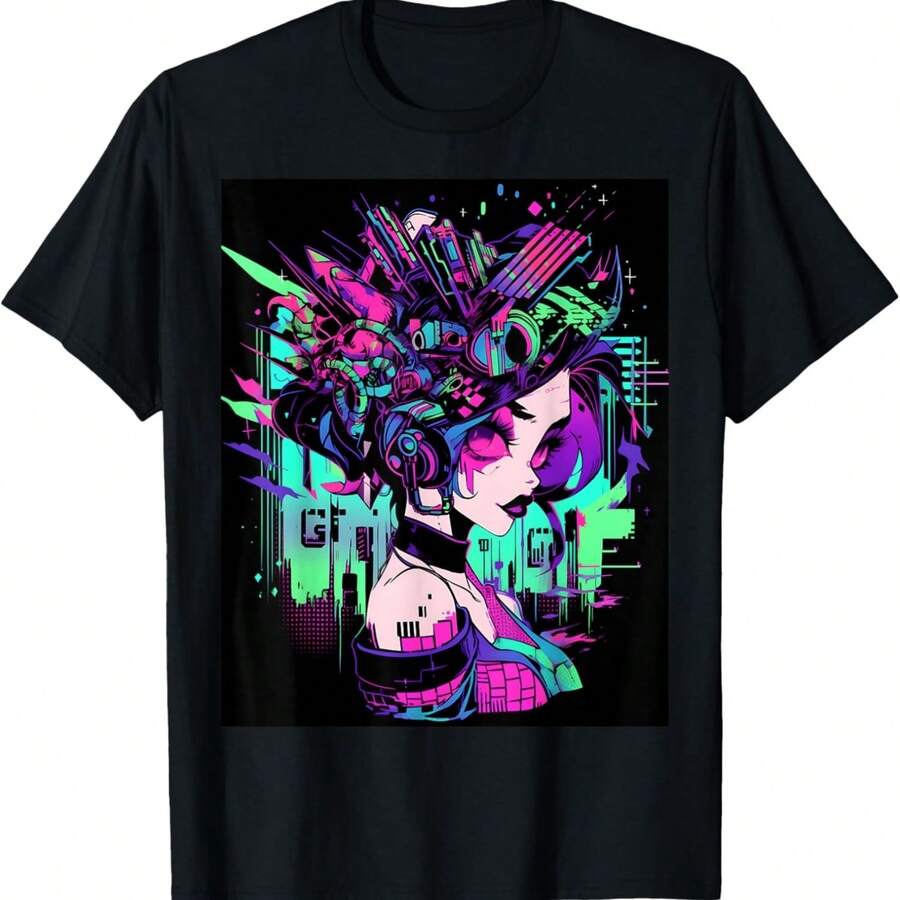 Make a Stylish Statement with This Intriguing Graphic T-Shirt - Negro - Ver 1