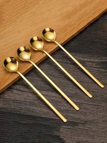 10 piezas/5 piezas Cucharas de café/espresso de acero inoxidable, cucharas para revolver de acero inoxidable, cucharas de té, cucharas largas para té helado, cucharas de arroz, cucharas de cocina, cubertería, suministros de cocina, utensilios de cocina, aptos para el hogar, hotel, restaurante, picnic al aire libre, camping, bar y diversas ocasiones, gran regalo para mujeres, hombres y familias