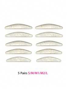 5 Pairs Self-Adhesive Reusable Eyelash Curler Kit, Includes Eyelash Curler Pads, Silicone Eyelash Lift Pads, Eyelash Curler, Applicator, Eyelash Curling Tools, Eyelash Lift Pads, Silicone Eyelash Curler, Eyelash Lift Rod, Makeup Beauty Tools, Reusable Eyelash Lift Pads - Multicolor - View 17