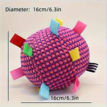 1PC Heavy-Duty Chew-Resistant Dog Ball With Bell - Interactive Tug-Of-War, Soft Training Ball For Aggressive Chewers, All Breeds & Sizes, Indoor/Outdoor Fetch, Durable Polyester Puppy Teething Toy For Mental Stimulation & Exercise, Playful Design, Sturdy Construction, Active Pets, Without Battery, Dog Toy Indestructible, Dog Toys, Dog Accessory - Nhiều màu - Xem 9