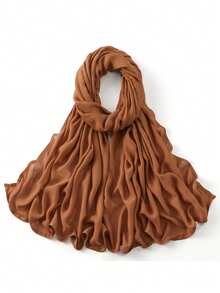 1条高品质女士纯色莫代尔头巾,优质宽边双缝包边,轻盈透气舒适面料,适合日常佩戴,也可搭配长袍穿着。 - 彩色 - 查看 48