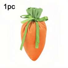 5/10pcs Easter Carrot Shaped Design Drawstring Gift Bags, Easter Basket Velvet Bags, Jewelry Storage Bags For Wedding Party, Suitable For Spring Egg Hunting, Outdoor Party Favors, Easter Party Souvenirs And Holiday Sweets Packaging, Holiday Gift Storage And Decoration - Multicolor - View 16
