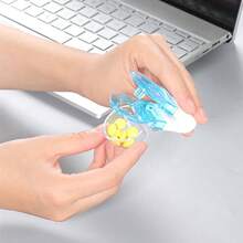 1pc Travel Pill Box, Pill Storage Container, Medication Organizer For Pill Splitting And Cutting - Multicolor - View 11