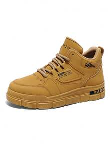 Botas Vaqueras de Hombre Altas, Botas de Senderismo para Hombre, Botas de Punta Redonda para Hombre Altas - Botas de Hombre y Zapatos para Hombre con Suela Antideslizante Ligera y Cómoda: Cosida a la Parte Superior para Mayor Durabilidad que Previene el Desgaste Prematuro, Estilo Casual Ideal para Actividades al Aire Libre (Senderismo, Camping, Paseos al Aire Libre), Diseño que Se Adapta a Diferentes Terrenos (Montañas, Camino de Tierra, Superficies Mojadas) - También Disponibles en Opciones de Botas para Mujer y Tenis para Mujer para Actividades Outdoor y Uso Cotidiano  Deportivo    Bucle de gancho    Casa - Caqui - Ver 5