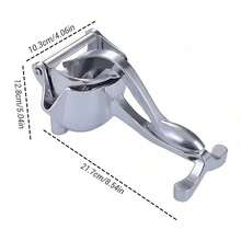 Large Aluminum Fruits Lemon Squeezer Squeeze Orange Grape Fruit Squeezer For Juice Premium Extractor And Juicer Squeezer For Juice Manual Juicer Manual Lemon Squeezer Grape Lime Juicer Fruit Press - Silver - View 8