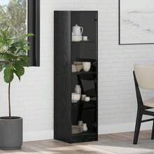 Villeneuve Credenza Rovere Nero 35 x 37 x 142 cm Legno multistrato - Nero - Visualizzare 1