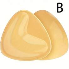 2pcs Double-Sided Self-Adhesive Bra Pads - Reusable Thickened Chest Pads Women, Wireless Support, Hand Washable, Swimming & Daily Use, Swimming Support, Seamless Design, Strong Adhesive - B - View 3