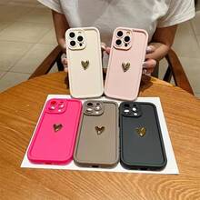 Customizable Full TPU Phone Case With Personalized Name And Cute Gold 3D Heart Design, Compatible With Samsung Galaxy S25, S24, S23, S22, S21, S20 Ultra Plus, A56, A55, A54, A53, A52, A35, A34, A16, A15, A14, A13, And 11/11 Pro/11 Pro Max, 12/12 Pro/12 Pro Max, 13/13 Pro/13 Pro Max, 14/14 Pro/14 Pro Max, 15/15 Pro/15 Pro Max, 16/16 Pro/16 Pro Max, G04/G05/G13/G14/G15/G22/G24/G32/G60/G85 - White - View 5