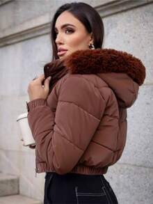 Women's Puffer Jacket - Marrón Mocha - Ver 4