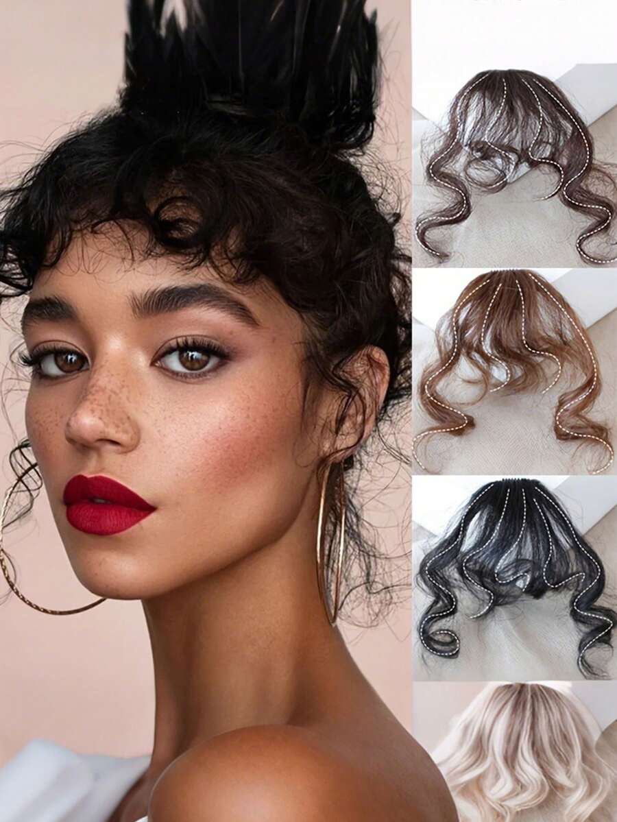 Synthetic Curly Bangs Clip-In Hair Extension Fringe False Hairpiece Women Clip In Front Hair Bangs