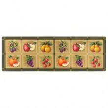&Set de Tapetes para Cocina Antifatiga 10 mm Diseño de Frutas Coloridas Tapete para Cocina Medidas 120 x 40 cm y 60 x 40 cm Perfectos para Decoración y Comodidad en la Cocina - Multicolor - Ver 4