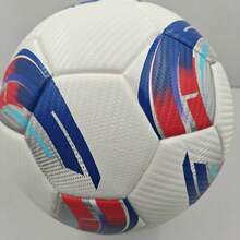 Professional 5-Star Match Quality Durable PU World Cup Soccer Ball, Seamless Design, Suitable For Adult Competition - Blue and White - View 5