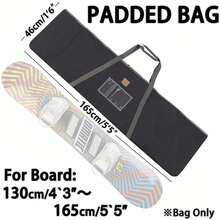 MiOBEAR 165cm Padded Snowboard Travel Bag, Suitable For Solo Snowboarding Trips - Black - View 5