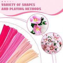 Bộ 50/250 que làm sạch cọ trang điểm, que làm sạch cọ màu hồng, 5 màu sắc, đồ dùng thủ công, bộ que mềm mại, thích hợp cho trang trí thủ công mỹ nghệ DIY. - Hồng - Xem 5