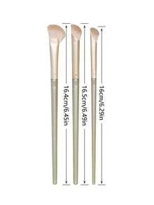 3Pcs Nose Contour Brush Detail Brush For Contouring And Highlighting Soft Bristles For Precise Application For Beginners And Professionals Versatile For Daily And Special Occasion Use - Champagne - View 9