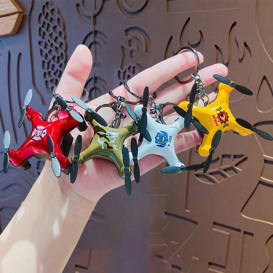 Mini Cartoon Drone Series Keychain Small Gift Pendant, Kids Backpack Car Key Chain - Perfect Gift - Birthday Gift - Multicolor - View 1
