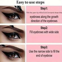 5pcs Lápiz de cejas líquido, cejas naturales efecto 3D, maquillaje a prueba de agua para cejas naturales, larga duración, resistente al agua, antiniebla, crea el aspecto natural de las cejas lápiz de cejas marrón oscuro, lápiz de cejas fácil de colorear, resistente a las manchas y duradero, fácil de implementar cejas claras, regalos hermosos para mujeres, regalos, vacaciones de navidad` - 3 piezas (color n.° 02) - Ver 2