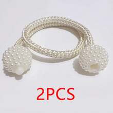 2 件套磁性窗帘绑带，窗帘磁扣装饰绳夹，家居和办公室窗户绑绳夹 - 灰色 - 查看 16