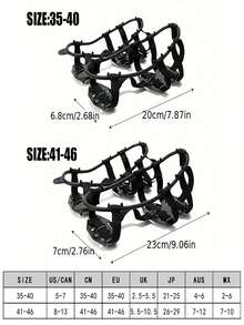 Wytrzymałe, 24-zębowe opony z systemem - Przyczepność w terenie na śniegu i lodzie, odpowiednie na zimę, - Aktywności na świeżym powietrzu na oblodzonych powierzchniach, chodnikach, podjazdach - Odpowiednie do wędrówek pieszych, wspinaczki skałkowej, spacerów, biegania i polowań, Wytrzymałe, antypoślizgowe nakładki na lód - Wielokolorowe - Zobacz 10